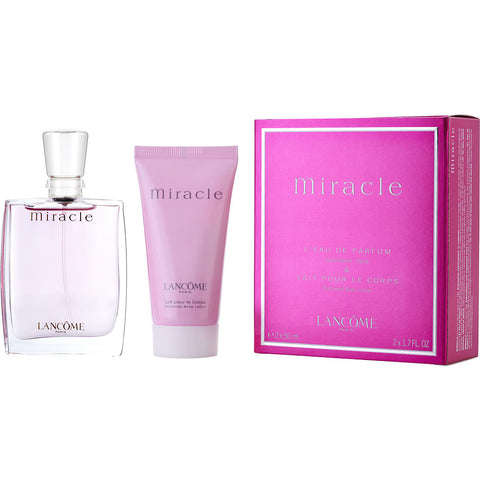 MIRACLE by Lancome EAU DE PARFUM SPRAY & BODY LOTION (TRAVEL OFFER)