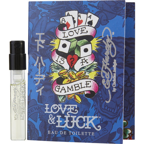 ED HARDY LOVE & LUCK by Christian Audigier EDT SPRAY VIAL ON CARD