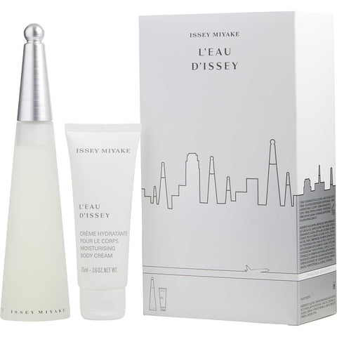 L'EAU D'ISSEY by Issey Miyake EDT SPRAY 3.3 OZ & BODY CREAM 2.6 OZ (TRAVEL OFFER)