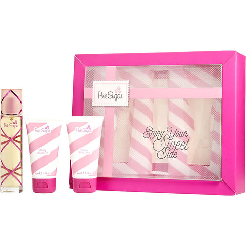 PINK SUGAR by Aquolina EDT SPRAY & BODY LOTION & SHOWER GEL