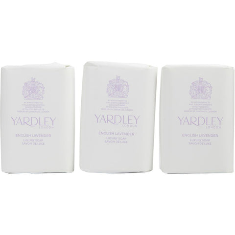 YARDLEY by Yardley ENGLISH LAVENDER LUXURY SOAPS 3x3.5 OZ EACH