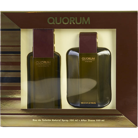 QUORUM by Antonio Puig EDT SPRAY 3.4 OZ & AFTERSHAVE 3.4 OZ