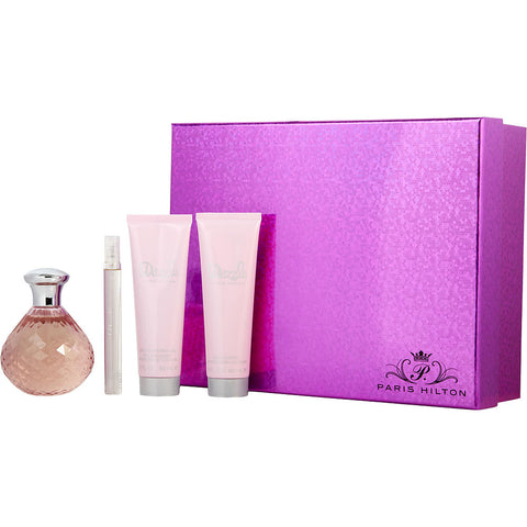 PARIS HILTON DAZZLE by Paris Hilton EAU DE PARFUM SPRAY 4.2 OZ & BODY LOTION 3 OZ & SHOWER GEL 3 OZ & EAU DE PARFUM SPRAY 0.33 OZ