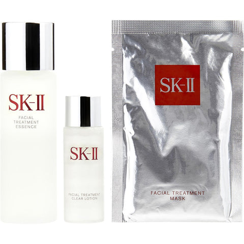 SK II by SK II Pitera Essence Set: Facial Treatment Essence 75ml/2.5oz + Facial Treatment Clear Lotion 30m/1oz + Facial Treatment Mask 1pc 3pcs