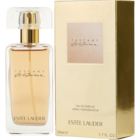 TUSCANY PER DONNA by Estee Lauder EAU DE PARFUM SPRAY (NEW GOLD PACKAGING)