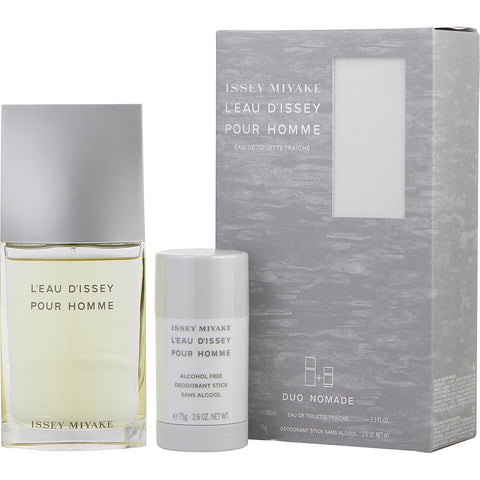 L'EAU D'ISSEY POUR HOMME FRAICHE by Issey Miyake EDT SPRAY & DEODORANT STICK ALCOHOL FREE 2.6 OZ
