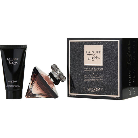 TRESOR LA NUIT by Lancome EAU DE PARFUM SPRAY 1.7 OZ & BODY LOTION 1.7 OZ (TRAVEL OFFER)