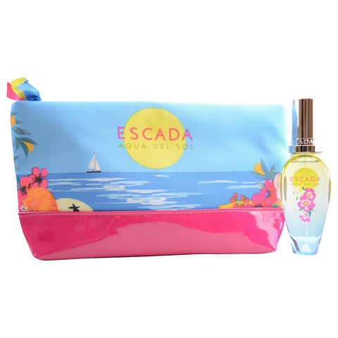 ESCADA AGUA DEL SOL by Escada EDT SPRAY 1 OZ & COSMETIC POUCH