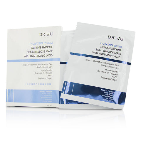 DR.WU by Dr.Wu Hydrating System Extreme Hydrate Bio-Cellulose Mask With Hyaluronic Acid 3pcs