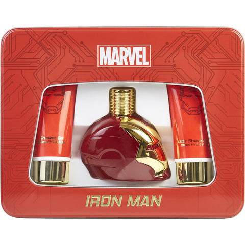 IRON MAN by Marvel EDT SPRAY 3.4 OZ & AFTER SHAVE BALM 3.4 & SHOWER GEL 3.4 OZ (PACKAGING MAY VARY)