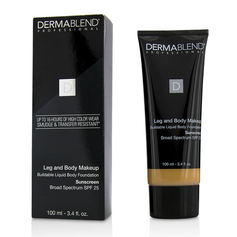 Dermablend by Dermablend Leg and Body Make Up Buildable Liquid Body Foundation Sunscreen Broad Spectrum SPF 25 100ml/3.4oz