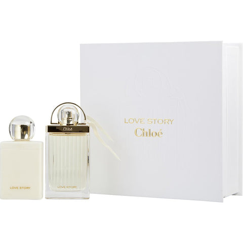 CHLOE LOVE STORY by Chloe EAU DE PARFUM SPRAY 2.5 OZ & BODY LOTION 3.4 OZ