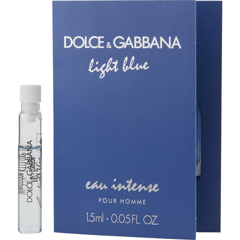 D & G LIGHT BLUE EAU INTENSE by Dolce & Gabbana EAU DE PARFUM VIAL ON CARD