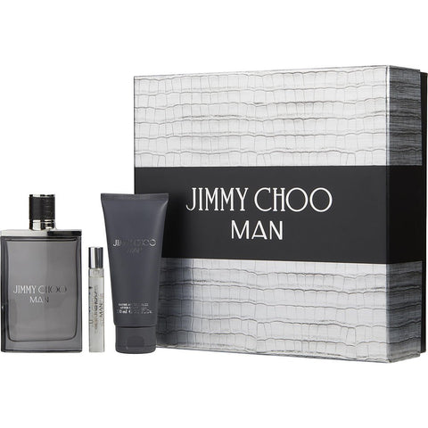 JIMMY CHOO by Jimmy Choo EDT SPRAY 3.3 OZ & AFTERSHAVE BALM 3.3 OZ & EDT SPRAY 0.25 OZ MINI