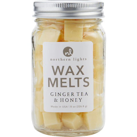 GINGER TEA & HONEY SCENTED by SIMMERING FRAGRANCE CHIPS - 8 OZ JAR CONTAINING 100 MELTS