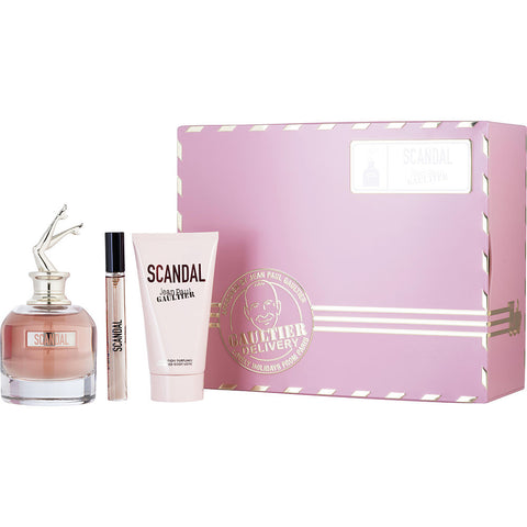 JEAN PAUL GAULTIER SCANDAL by Jean Paul Gaultier EAU DE PARFUM SPRAY 2.7 OZ & BODY LOTION 2.5 OZ & EAU DE PARFUM SPRAY 0.34 OZ MINI