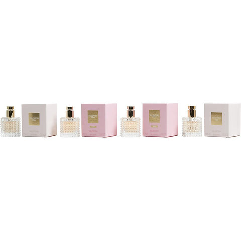 VALENTINO DONNA VARIETY by Valentino 4 PIECE WOMENS VARIETY WITH DONNA EDP X2 & DONNA ACQUA EDT X2 AND ALL ARE 0.20 OZ MINIS