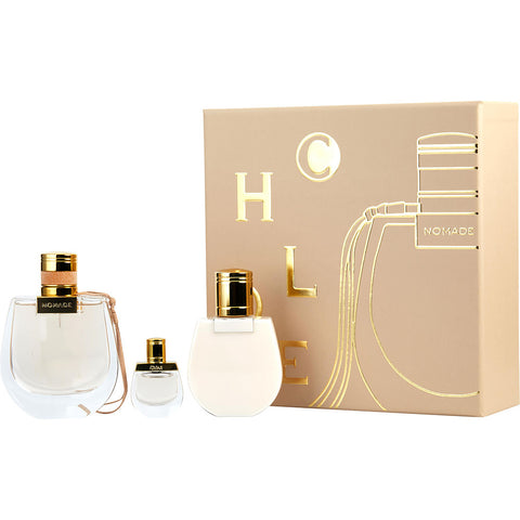 CHLOE NOMADE by Chloe EAU DE PARFUM SPRAY 2.5 OZ & BODY LOTION 3.4 OZ & EAU DE PARFUM 0.17 OZ MINI