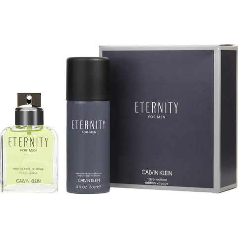 ETERNITY by Calvin Klein EDT SPRAY 3.4 OZ & DEODORANT SPRAY 5.1 OZ
