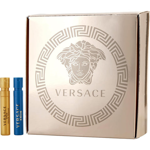 VERSACE VARIETY by Gianni Versace 2 PIECE UNISEX VARIETY WITH VERSACE EROS POUR FEMME EAU DE PARFUM & VERSACE EROS POUR HOMME EDT AND BOTH ARE VIALS