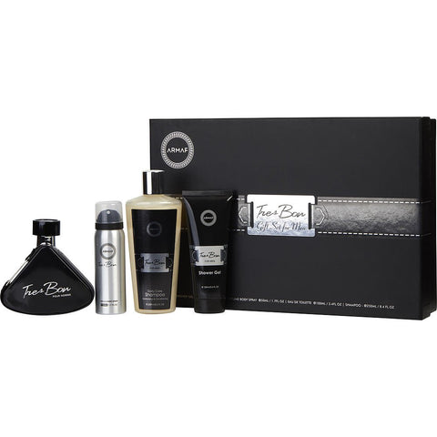 ARMAF TRES BON by Armaf EDT SPRAY 3.4 OZ & BODY SPRAY 1.7 OZ & SHAMPOO 8.4 OZ & SHOWER GEL 3.4 OZ