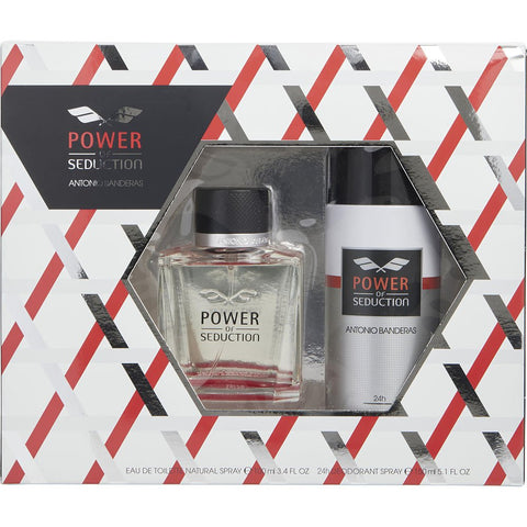 POWER OF SEDUCTION by Antonio Banderas EDT SPRAY 3.4 OZ & DEODORANT SPRAY 5 OZ