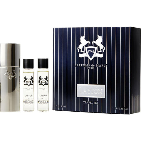 PARFUMS DE MARLY LAYTON by Parfums de Marly EAU DE PARFUM REFILL 3 X 0.34 OZ MINI & TRAVEL SPRAY CASE