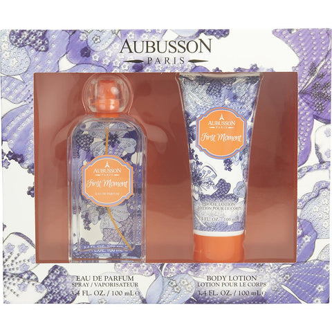 AUBUSSON FIRST MOMENT by Aubusson EAU DE PARFUM SPRAY 3.4 OZ & BODY LOTION 3.4 OZ