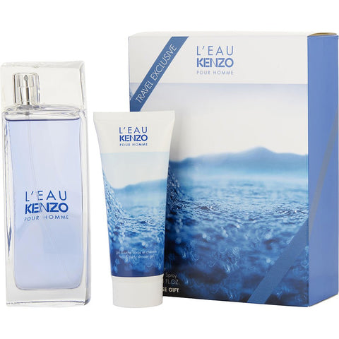 L'EAU KENZO by Kenzo EDT SPRAY 3.3 OZ & HAIR AND BODY SHAMPOO 2.5 OZ (TRAVEL OFFER)