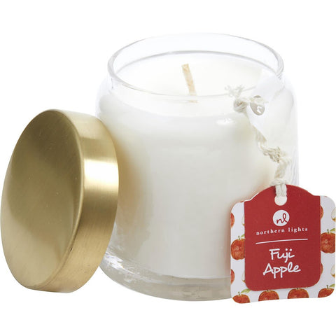FUJI APPLE by SCENTED SOY GLASS CANDLE 10 OZ. COMBINES CRISP RED APPLE