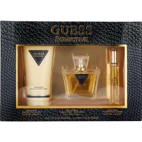 GUESS SEDUCTIVE by Guess EDT SPRAY 2.5 OZ & BODY LOTION 6.7 & EDT SPRAY 0.5 OZ