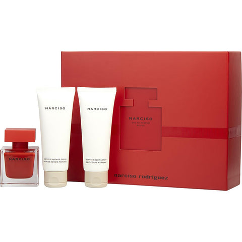 NARCISO RODRIGUEZ NARCISO ROUGE by Narciso Rodriguez EAU DE PARFUM SPRAY 1.6 OZ & BODY LOTION 2.5 OZ & SHOWER GEL 2.5 OZ
