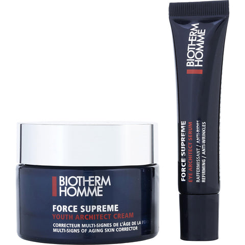 Biotherm by BIOTHERM Homme Force Supreme Anti-Aging Power Duo: Force Supreme Youth Architect Cream 1.7 oz + Force Supreme Eye Architect Serum 0.5 oz