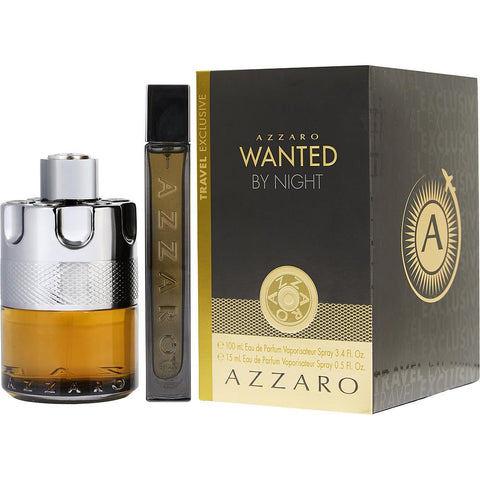 AZZARO WANTED BY NIGHT by Azzaro EAU DE PARFUM SPRAY 3.4 OZ & EAU DE PARFUM TRAVEL SPRAY 0.5 OZ