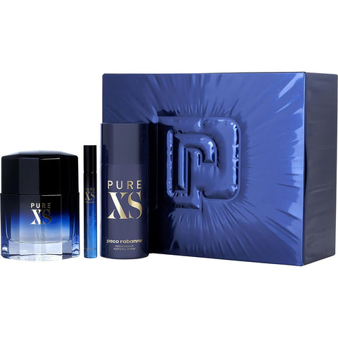 PURE XS by Paco Rabanne EDT SPRAY 3.4 OZ & DEODORANT SPRAY 5 OZ & EDT SPRAY 0.33 OZ MINI