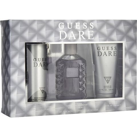 GUESS DARE by Guess EDT SPRAY 3.4 OZ & DEODORANT BODY SPRAY 6 OZ & SHOWER GEL 6.7 OZ