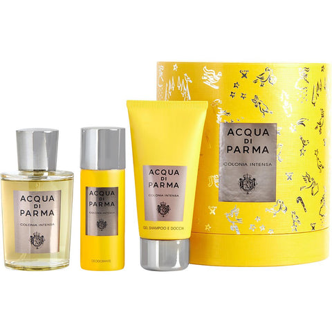 ACQUA DI PARMA COLONIA INTENSA by Acqua di Parma EAU DE COLOGNE SPRAY 3.4 OZ & DEODORANT SPRAY 1.7 OZ & HAIR AND SHOWER GEL 2.5 OZ