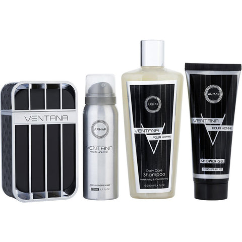 ARMAF VENTANA by Armaf EAU DE PARFUM SPRAY 3.4 OZ & SHOWER GEL 3.4 OZ & SHAMPOO 8.4 OZ & BODY SPRAY 1.7 OZ