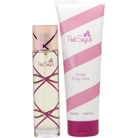 PINK SUGAR by Aquolina EDT SPRAY 3.4 OZ & BODY LOTION 8.4 OZ (PACKAGING MAY VARY)