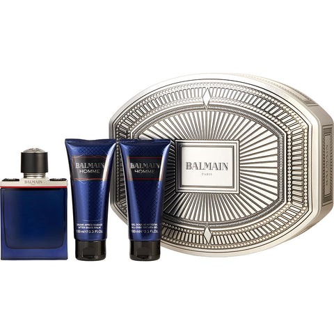BALMAIN HOMME by Balmain EDT SPRAY 3.3 OZ & AFTERSHAVE BALM 3.3 OZ & ALL OVER SHOWER GEL 3.3 OZ
