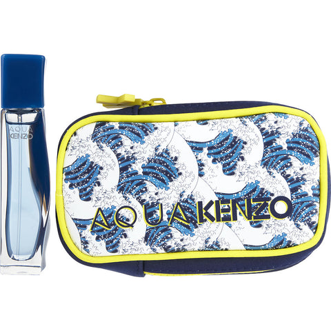 KENZO AQUA by Kenzo SET -EDT SPRAY 1.7 OZ & POUCH