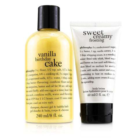 Philosophy by Philosophy Happy Birthday 2-Piece Vanilla Birthday Cake Set 60ml/2oz