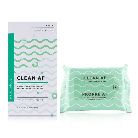 Patchology by Patchology Clean AF On-The-Go Refreshing Facial Cleansing Wipes 4x15sheets