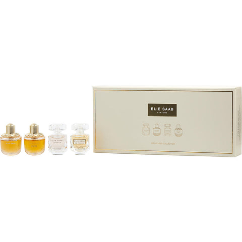ELIE SAAB VARIETY by Elie Saab 4 PIECE WOMENS MINI VARIETY WITH LE PARFUM & LE PARFUM WHITE & GIRL OF NOW & GIRL OF NOW SHINE AND ALL ARE EAU DE PARFUM 0.25 OZ MINI