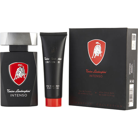 LAMBORGHINI INTENSO by Tonino Lamborghini EDT SPRAY 4.2 OZ & AFTERSHAVE BALM 3 OZ