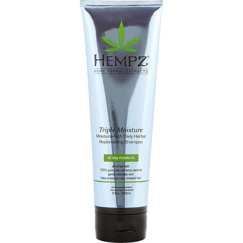 HEMPZ by Hempz TRIPLE MOISTURE MOISTURE-RICH DAILY HERBAL REPLENSHING SHAMPOO 9 OZ