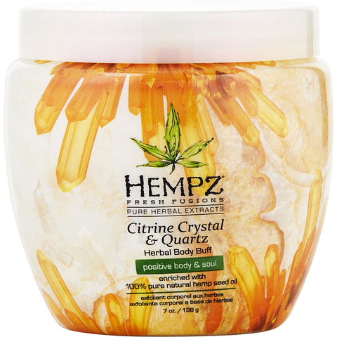 HEMPZ by Hempz FRESH FUSIONS CITRINE CRYSTAL & QUARTZ HERBAL BODY BUFF 7 OZ