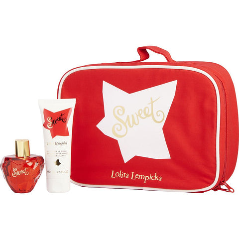 LOLITA LEMPICKA SWEET by Lolita Lempicka EAU DE PARFUM SPRAY 1.7 OZ (NEW PACKAGING) & BODY LOTION 2.5 OZ & BAG