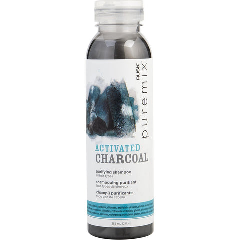 RUSK by Rusk PUREMIX ACTIVATED CHARCOAL PURIFYING SHAMPOO 12 OZ