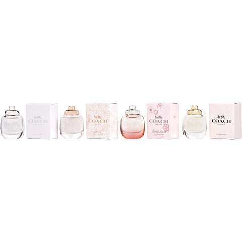 COACH VARIETY by Coach 4 PIECE MINI VARIETY WITH COACH EDT & COACH EAU DE PARFUM & COACH FLORAL BLUSH & COACH FLORAL AND ALL ARE 0.15 OZ MINI